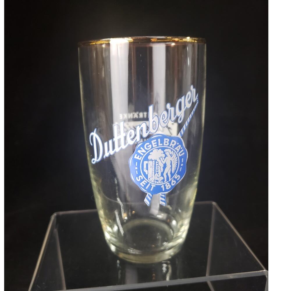 Vintage Duttenberger Engelbrau Beer Glass Germany